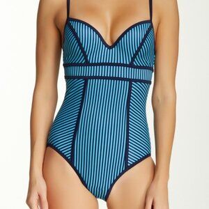 Spanx Sweetheart Striped One Piece Swimsuit